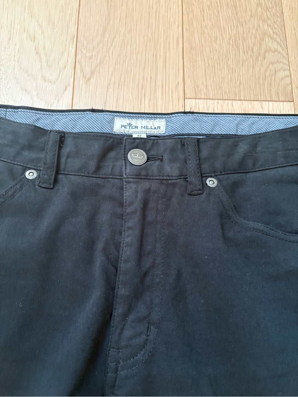 Peter Millar Straight Black Men's Pants - Picture 3 of 5